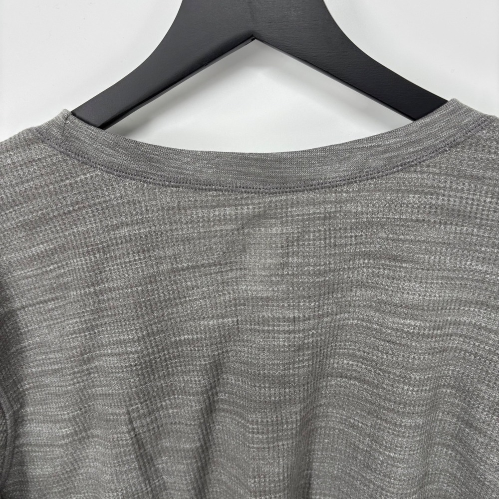 Fruit of the Loom Mens XXXL 3XG Long Sleeve Gray Thermal Knit Crewneck Shirt - Picture 8 of 9